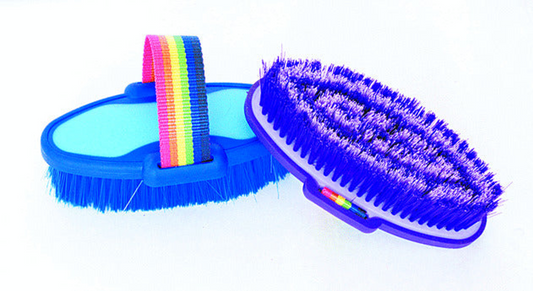 TUFFRIDER BODY BRUSH WITH RAINBOW HANDLE